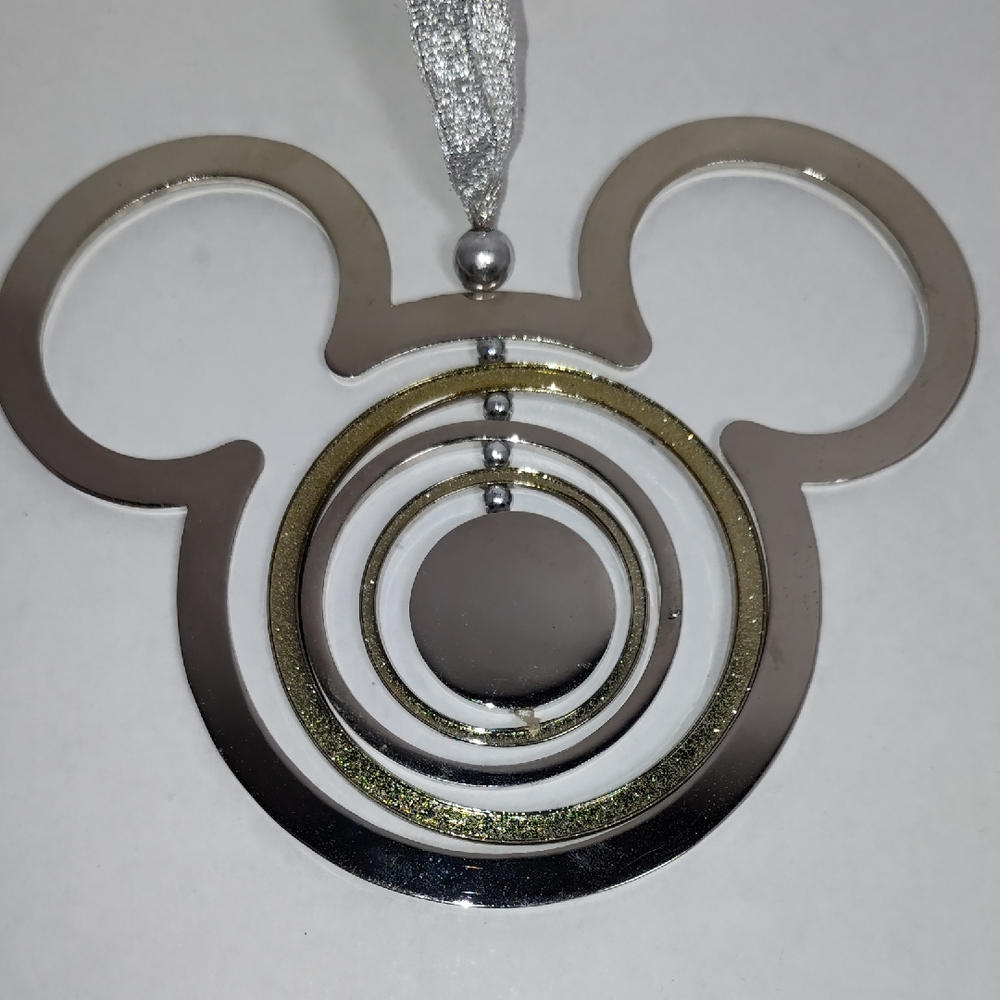 Disney Silver and Gold Mickey Mouse Ornament